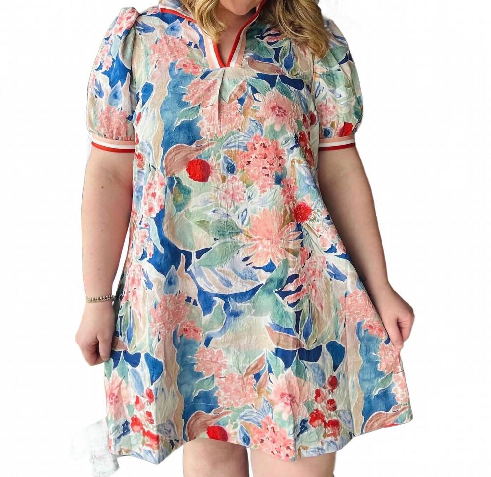 NEW UMGEE women's band dress in red accent